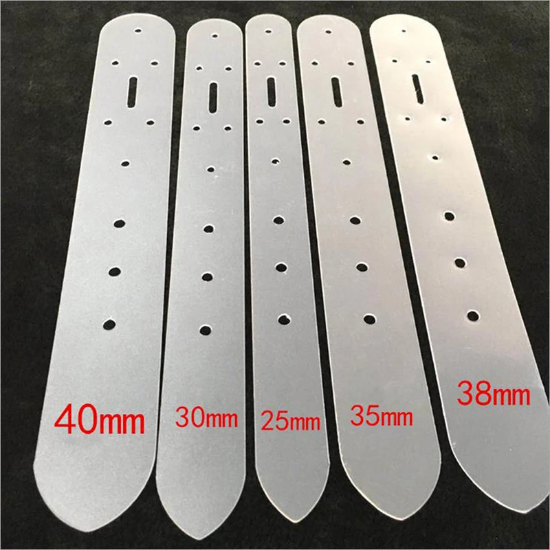 5Pcs/Set Leather Crafts DIY Plastic Leather Belt Buckle Head End Orientate Punch Hole Templates Stencil Tools