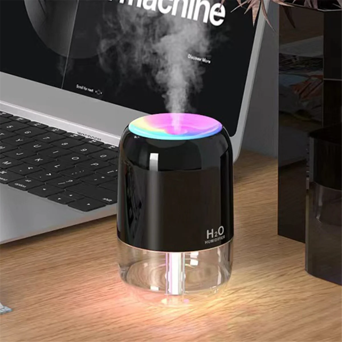 USB Air Humidifier Atmosphere Light Fragrance Intelligent Spray Colorful Aromatherapy Diffuser Humidifier for Car Home-C 6