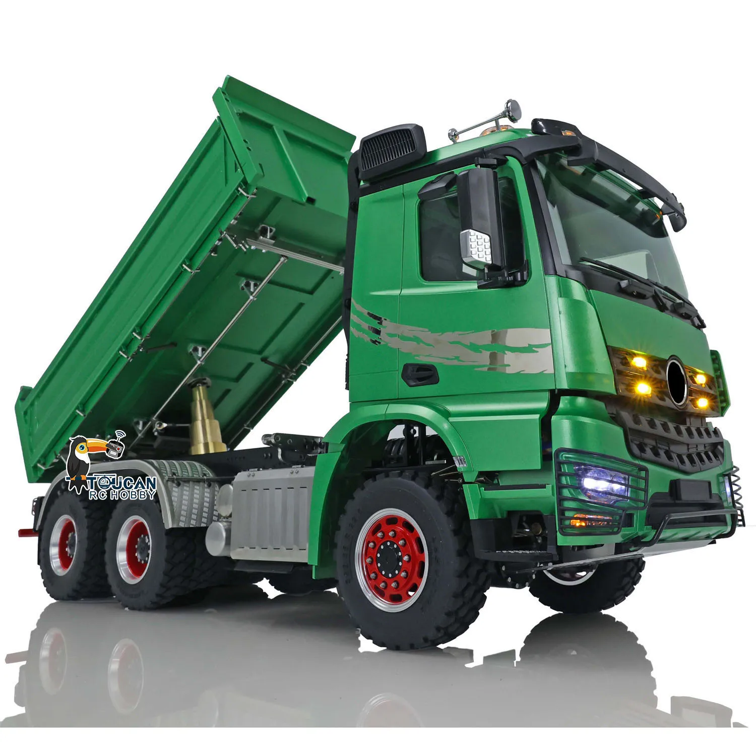 LESU 1/14 Hydraulic RC Dumper 3Axles 3-Way Radio Battery for Painted Finished Remoted Tipper 2Speed Model Toys for Boy THZH1330 2