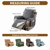 Recliner Chair Covers Waterproof Armchair Slipcover Sofa Strap Adjustable Elastic With Furniture Protector For Living Room 2