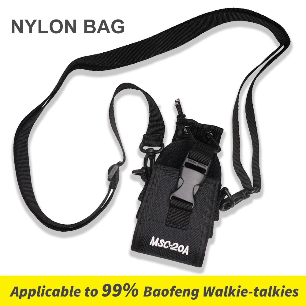 

Black Nylon Bag for Baofeng Walkie Talkie UV-5R UV-82 UV-888S UV9R Plus Two Way Radio Carry Case MSC-20A MSC-20B MSC-20D MSC-20E