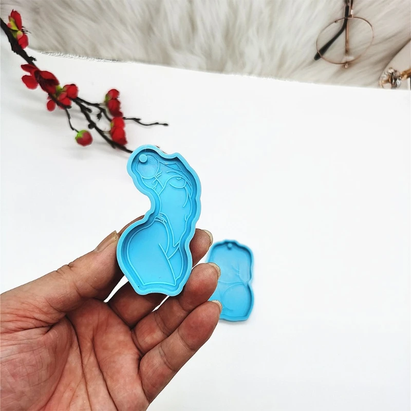 

DIY Ожерелье Подвески Плесень Силиконовая Форма Эскиз Сексуальная Женщина Брелок Литье Плесень
