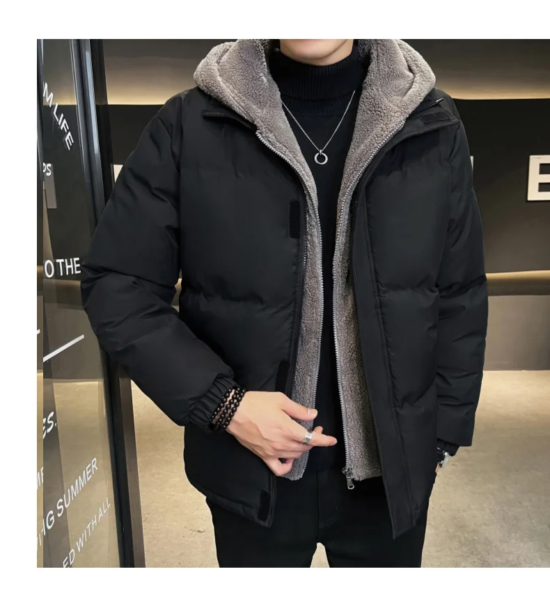 Plus Size 8XL Winter Jacket Hooded Warm Men Parkas Quality Outdoor Coat Windproof Male Cotton Clothing Zipper Solid Color Jacket