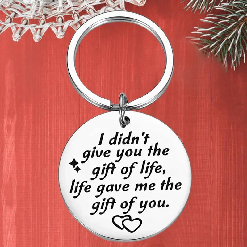 

Металлические подарки для дочери, брелок с подвеской, дочери невестки, брелок, я не дал вам подарок жизни, дал мне подарок от вас