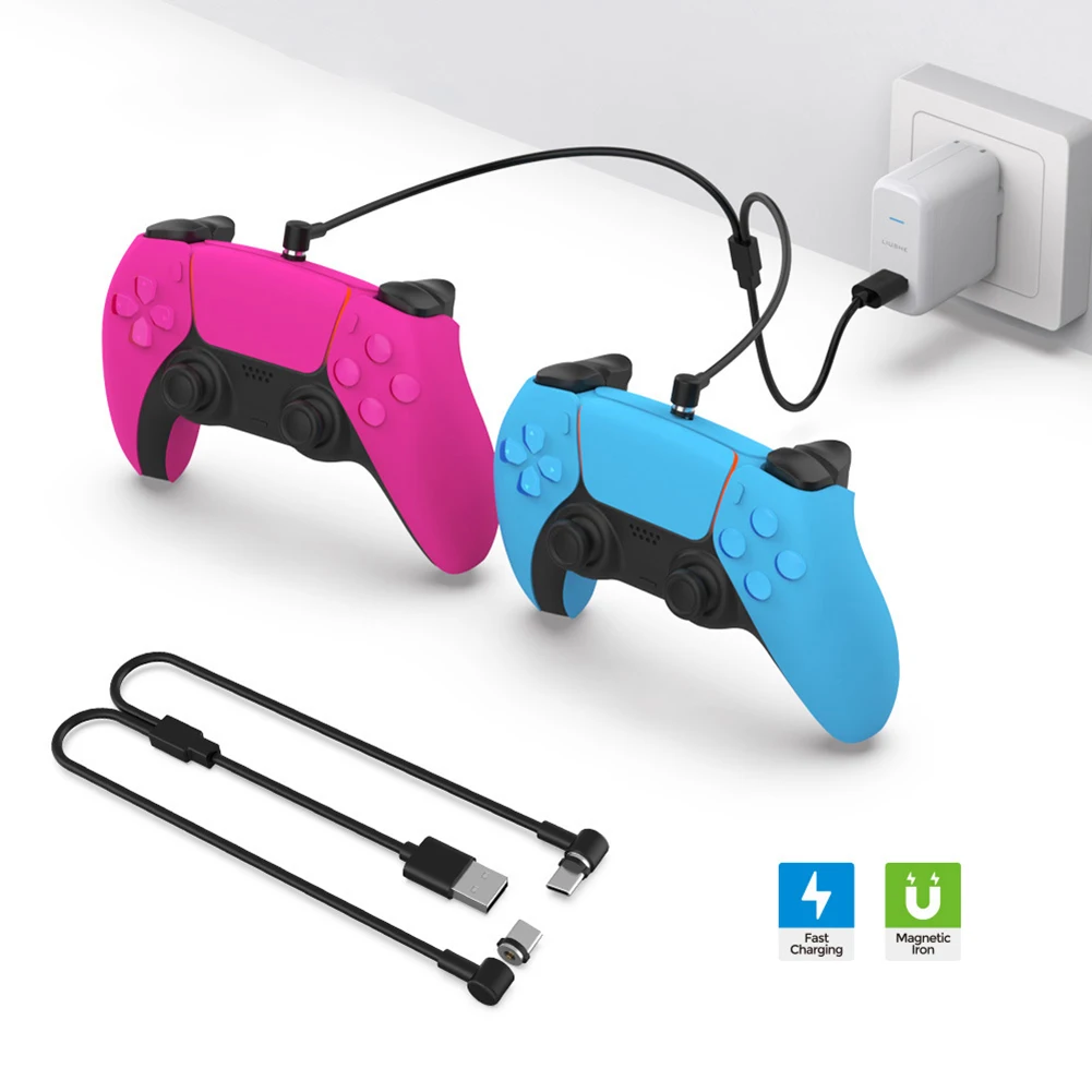 마그네틱 USB Type-C 게임 핸들 충전기 라인 2-in-1 다목적 핸들 충전 케이블 플러그 앤 플레이 PS VR2용 공간 절약