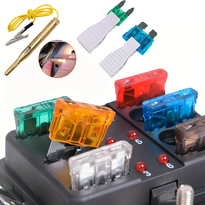 50/100/300PCS Car Fuse Assortment Set Profile Middle Size Blade Type Fuse Auto Car Truck 2-40A Accessories with Box Clip