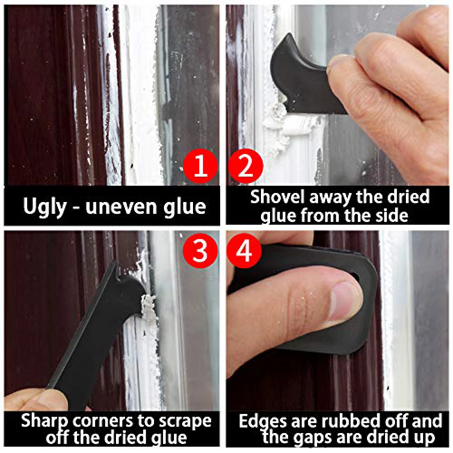 Silicone Scraper Glue Remover Knife Angle Beauty Crevice Spatula Tool Grout Scraper Kit 5in1 Multifunction Coner Caulking Tool cleaning scraper scraper tool set silicone scraper scraper tool kit scraper tool scraper cleaner