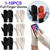1-10PCS Winter Motorcyclist Gloves Touch Screen Bicycle Thermal Gloves Windproof Full Finger Gloves for Running Cycling Driving 2