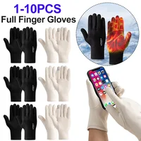 1-10PCS Winter Motorcyclist Gloves Touch Screen Bicycle Thermal Gloves Windproof Full Finger Gloves for Running Cycling Driving 2