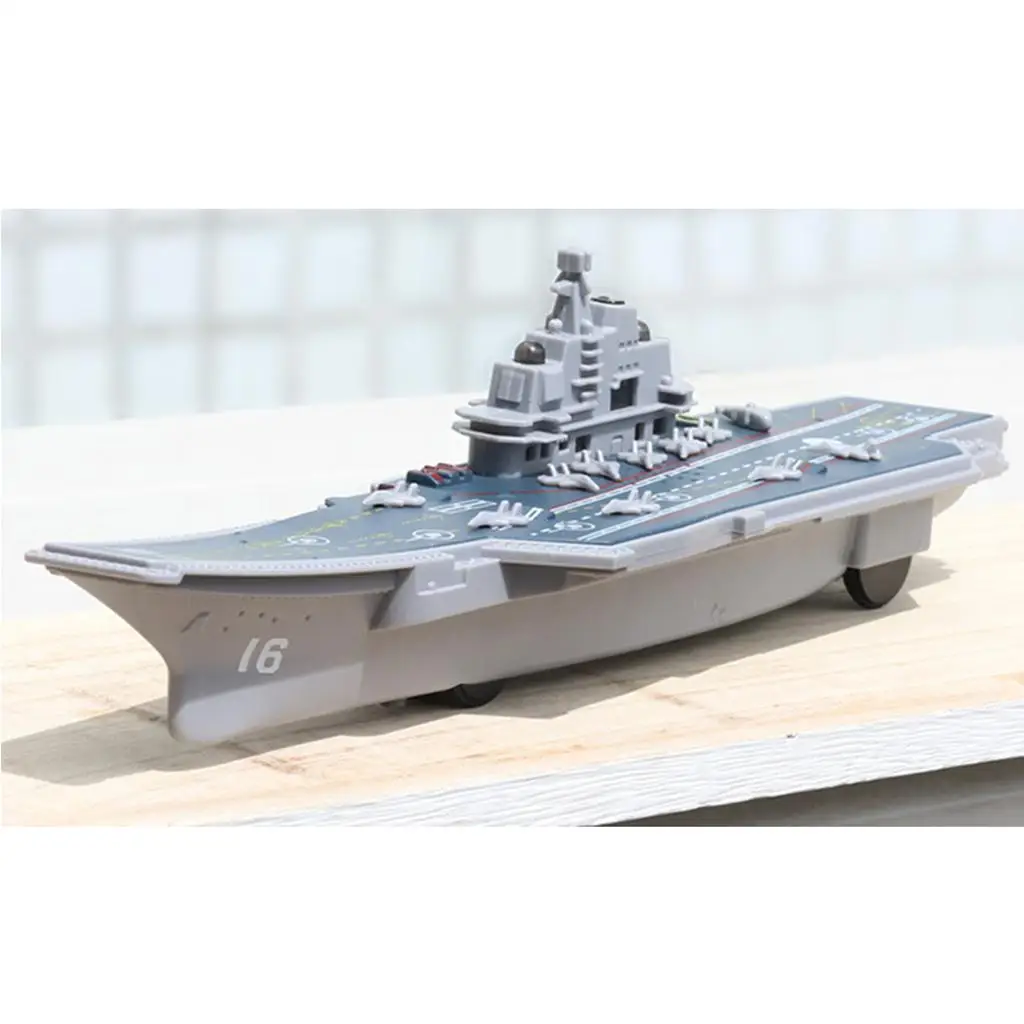 New Inertial Aircraft Carrier Light Music Model Military Ship Simulation Military Ship Toy Kids Educational Toy Ship Model