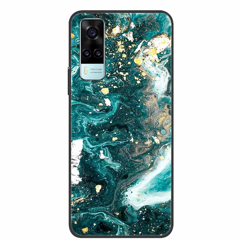 Marble Soft TPU Silicone Phone Cover - Protective Back Case Coque