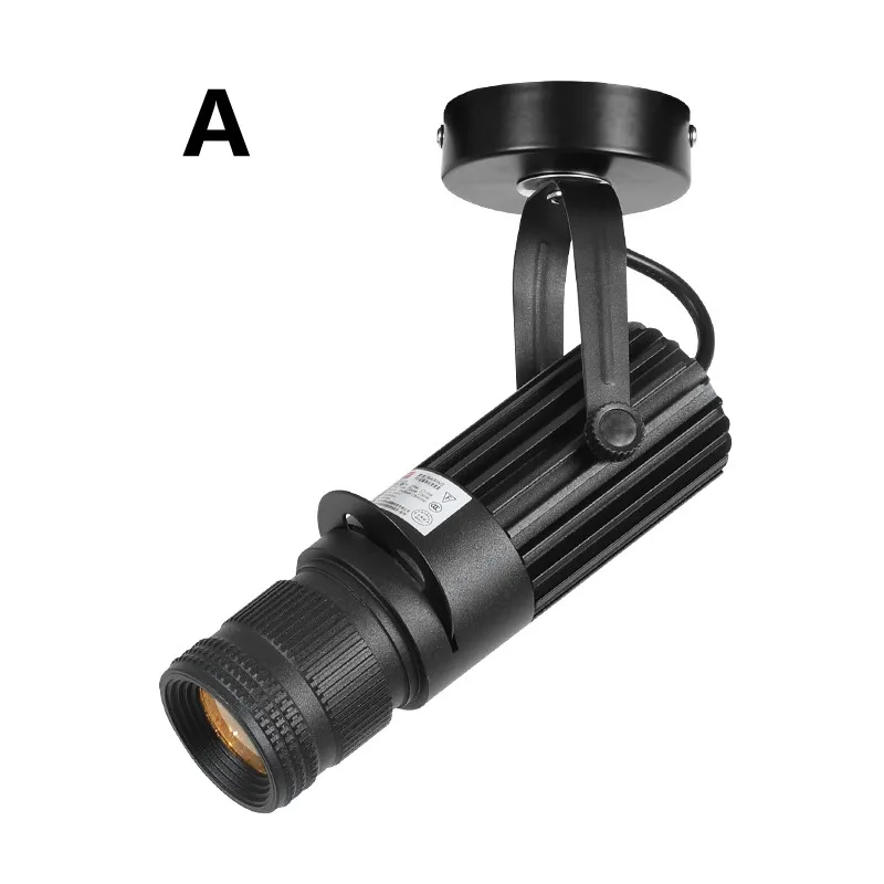 Theater Stage Zoom Spotlights, COB Focus Logo Projector Track Lights,Industrial Gobo Lights for Company Restaurant Store Wedding 5