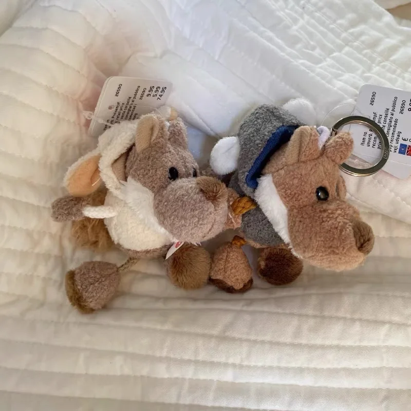 

Lovely White Wolf Keychain in Sheepskin Creative Plush Doll Bag Hanging Decoration Niche Couple Gift