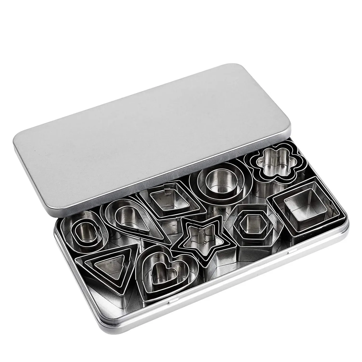 

Cookie Cutter, 30 Tiny Stamps of Flower, Heart, Star, Geometric Shapes -For Out Pastry Dough, Pie Crust & Fruit, Fondant