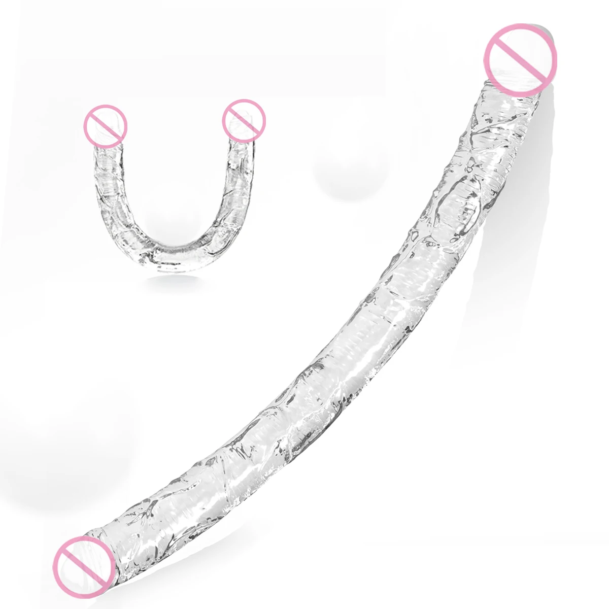 45cm double-headed realistic long dildo, suitable for lesbian couples, gay men, and adults as a sex toy or anal toy
