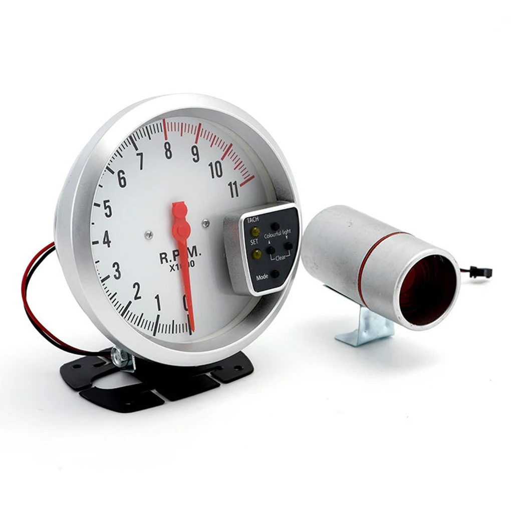 Universal 5 Inch Car Truck Tachometer Motorcycle Scooter Colorful Backlight Adjustable Rotation Speed Meter Modification