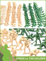 ViiKONDO Army Men Toy Soldier Military Playset Epic WWII US German Battle Cowboy Indian Action Figure Model Civil War Boy's Gift