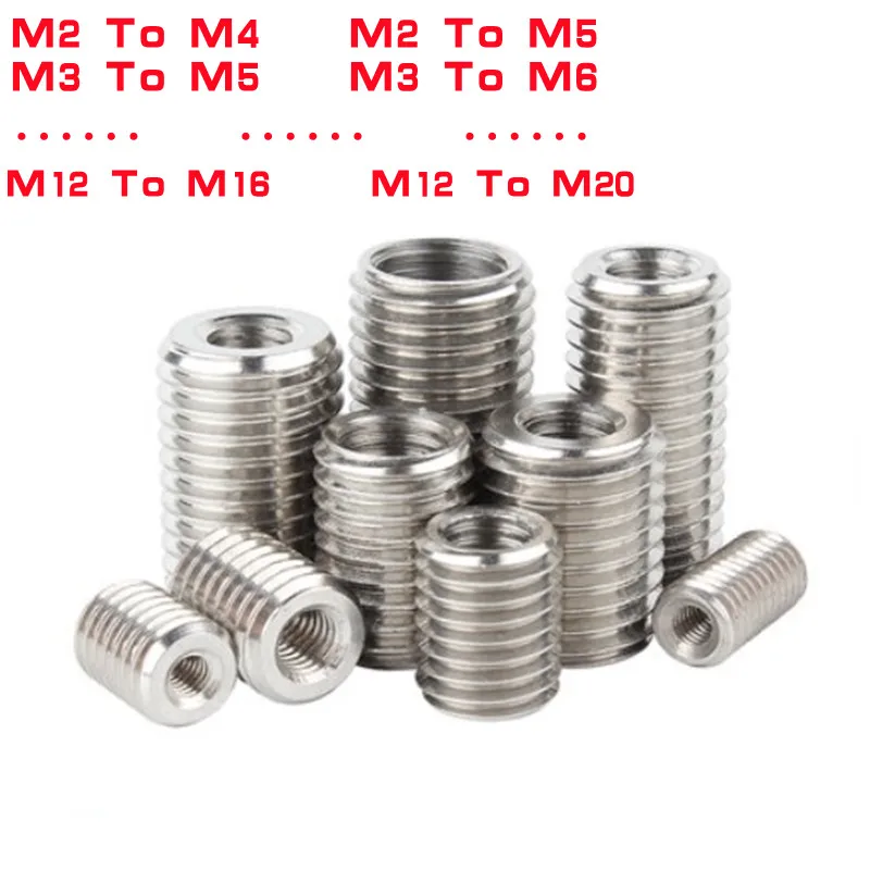 2 5 st cke Innen Au en Gewinde Adapter Schraube Muttern Einsatz H lse 