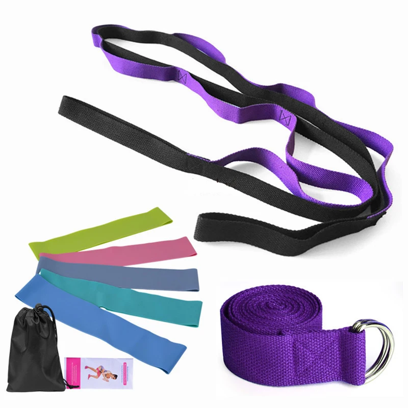 Yoga Tension Belt 9-piece Set Latex Elastic Ring Aerial Yoga Daisy Rope Men's and Women's Strength Stretch Belt Children's Train – Detail 3