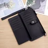 RFID Wallet Women Multi Card Wallet Zipper Credit Card Holder Minimalist Clutch Bag Initial Letter Pattern Leather Coin Purse 4