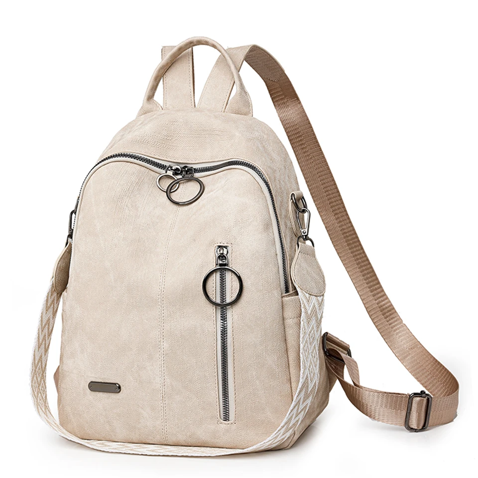 Fashion Daypack High Quality Pu Leather Backpack Women Bagpack Ladies Shoulder Bag Designer Large Capacity School Bag for Girls