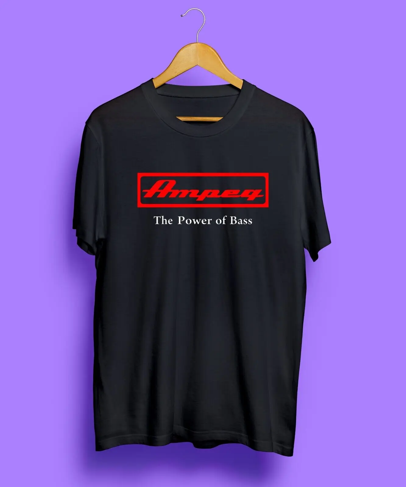 Ampeg The Power Of Bass Logo Amplificatori Nuova Maglietta Da Uomo Usa Taglia S M L Xl 2Xl Maniche Lunghe O Corte