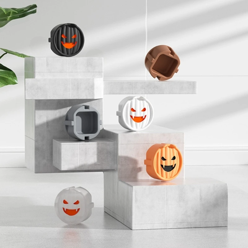 Baby Proofing Electric Socket Guard Cartoon Halloween 2 Prong Round Plug Protective Cover for Standard EU Outlets A2UB