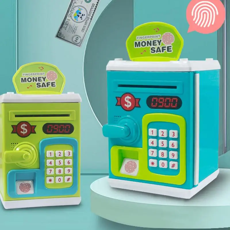 Toy Safe Box Electronic Toy Safe Bank Money Saving Box With Password Atm Money Bank With Music & Light Jar For