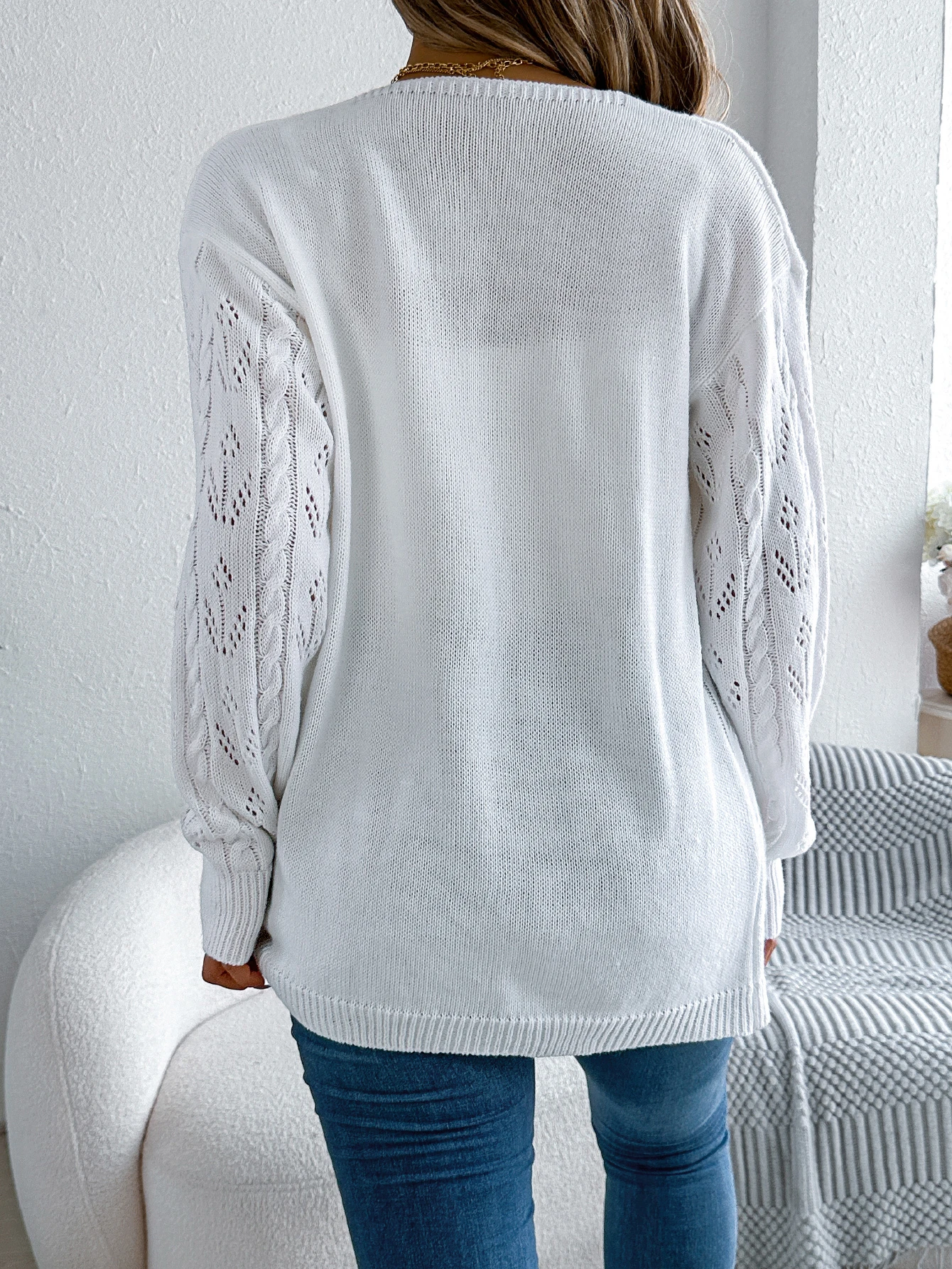 Women Knitted Cardigan Sweater Autumn Winter Casual
