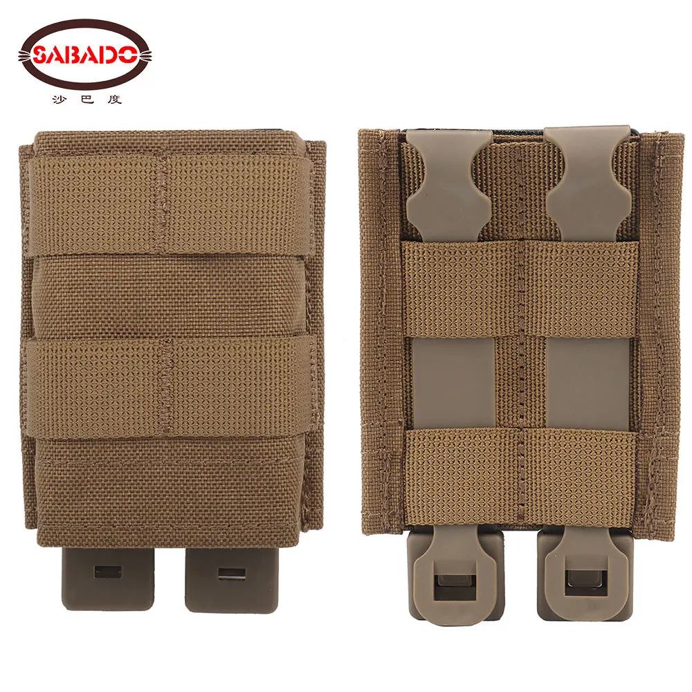 

Tactical New Single Medium Fast Open MOLLE 7.62 Magazine Pouch KYWI Kydex Wedge Insert SR25 M1A FAL Hunting Mag Belt Malice Clip