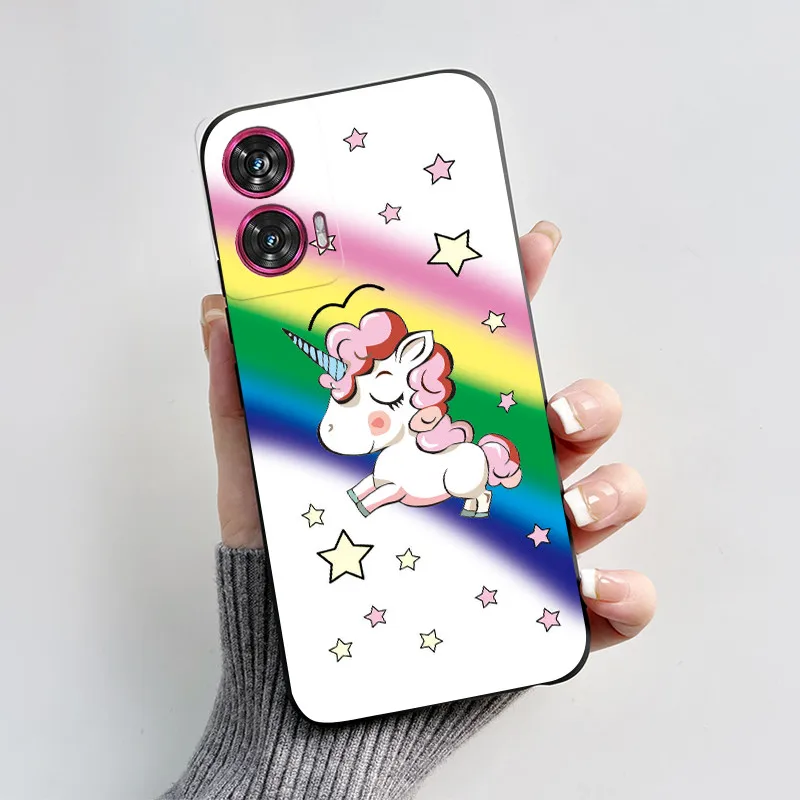 Silicone TPU Fashion Love Heart Cartoon Shockproof Phone Case for Motorola Edge 50 Fusion