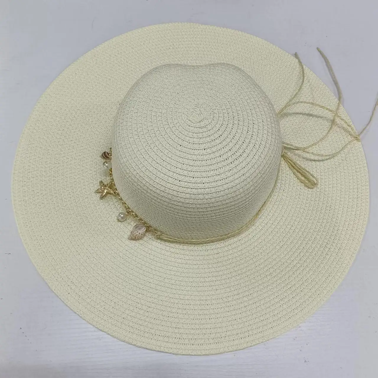 MaoXinTek Cappello di Paglia Pieghevole Tesa Larga Cappelli da Sole Donna Cappello da Spiaggia con Decorativo Nodo di Prua per Vacanze attività All' aperto