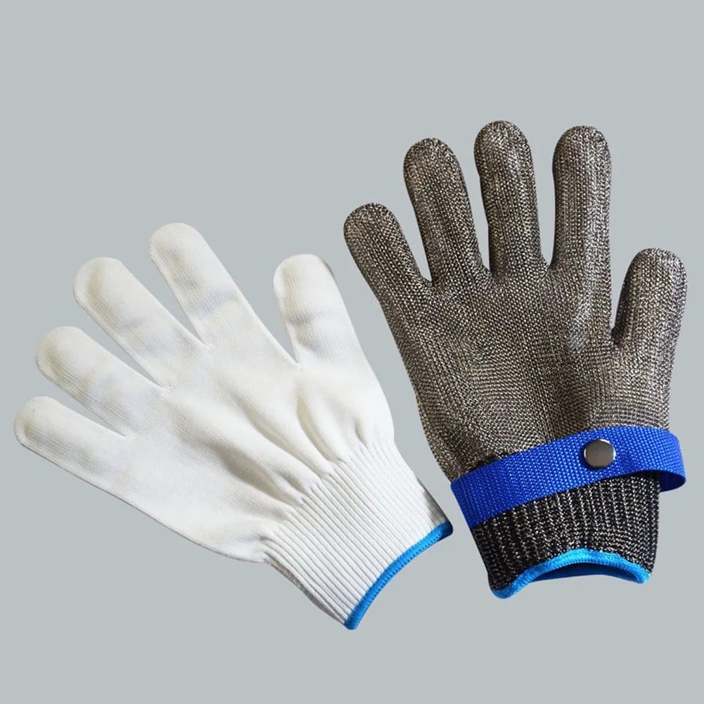 Guanti in acciaio inossidabile guanti resistenti al taglio guanti da lavoro antitaglio da macellaio in rete metallica per la protezione delle mani strumento da giardinaggio