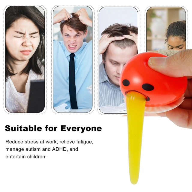 Funny Stress Relief Toy Vomiting Sucking Lazy Egg Yolk Vent Decompression Squeeze Toy Fidget Sensory Toy Novelty Cute Relief Toy 2