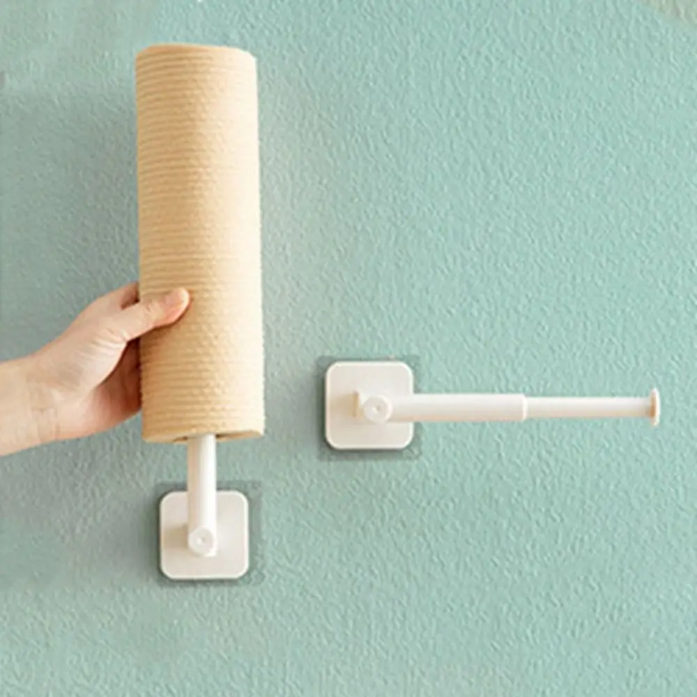 

Plastic Hat Storage Rack, Multifunctional, Self-Adhesive, Retractable, Towels Holder, Wall Mounted, Punch-Free, Cling Film