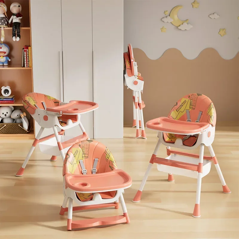 Baby Dining Chair Multifunctional Adjustable Children's Dining Chair Baby Table Household Portable Plastic