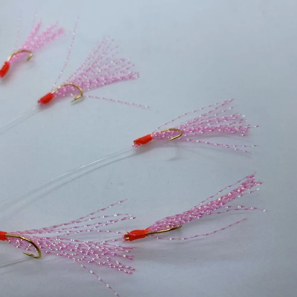 Luminous Sabiki Rig 5pcs/6pcs Size 6# 8# 10# 12# 14# 16# Fishing Mackerel Saltwater Sea Lure Bait Tinsel