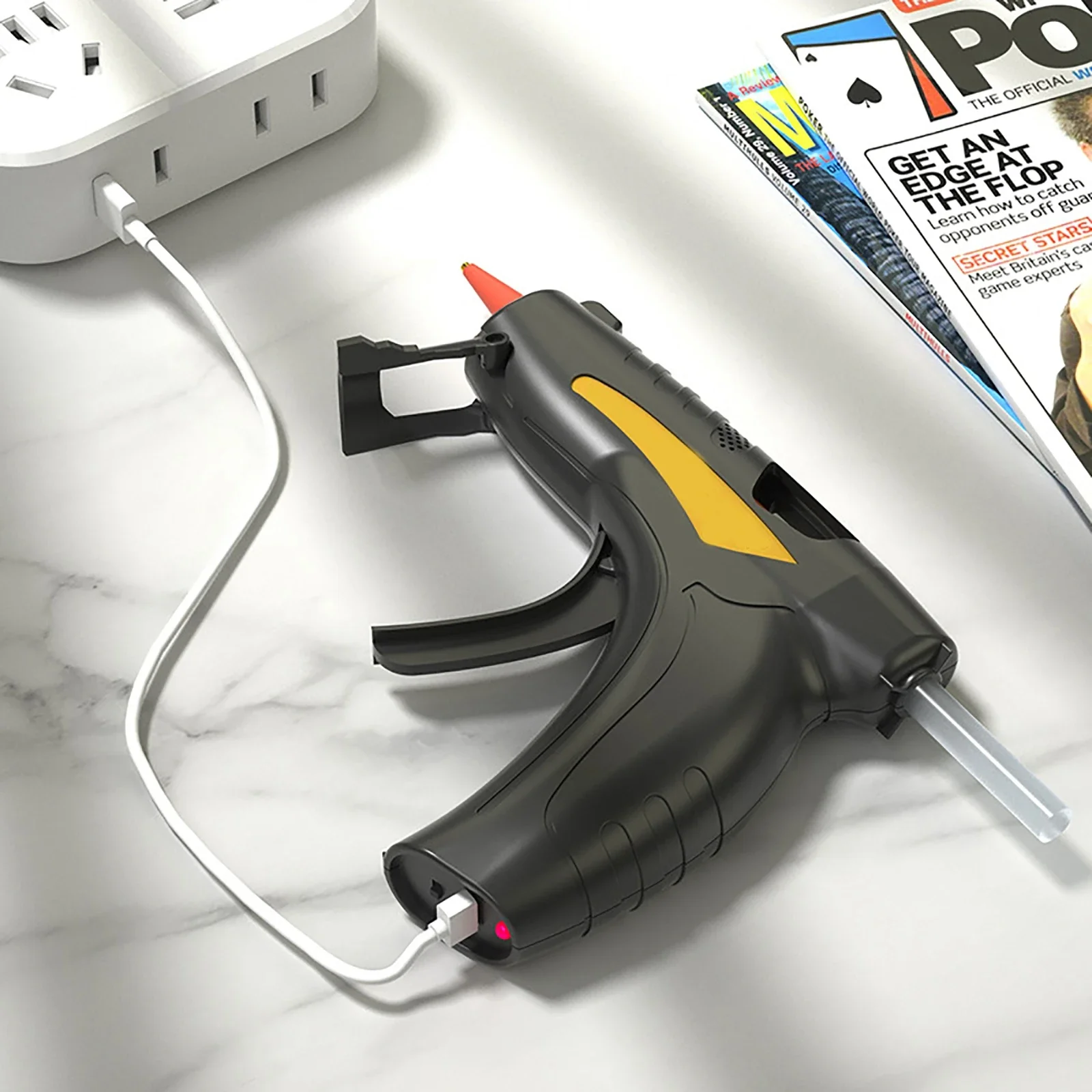 Hot Melt Glue Gun 3.7V Cordless With 30pcs Glue Stick Wireless Hot Melt Glue Tool Craft DIY Repairing Stick Tool Home DIY 4