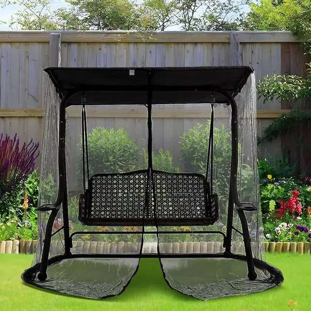 Filet anti-moustiques pour extérieur, filet de balançoire de porche, écran anti-moustiques, rideaux pour jardin 2