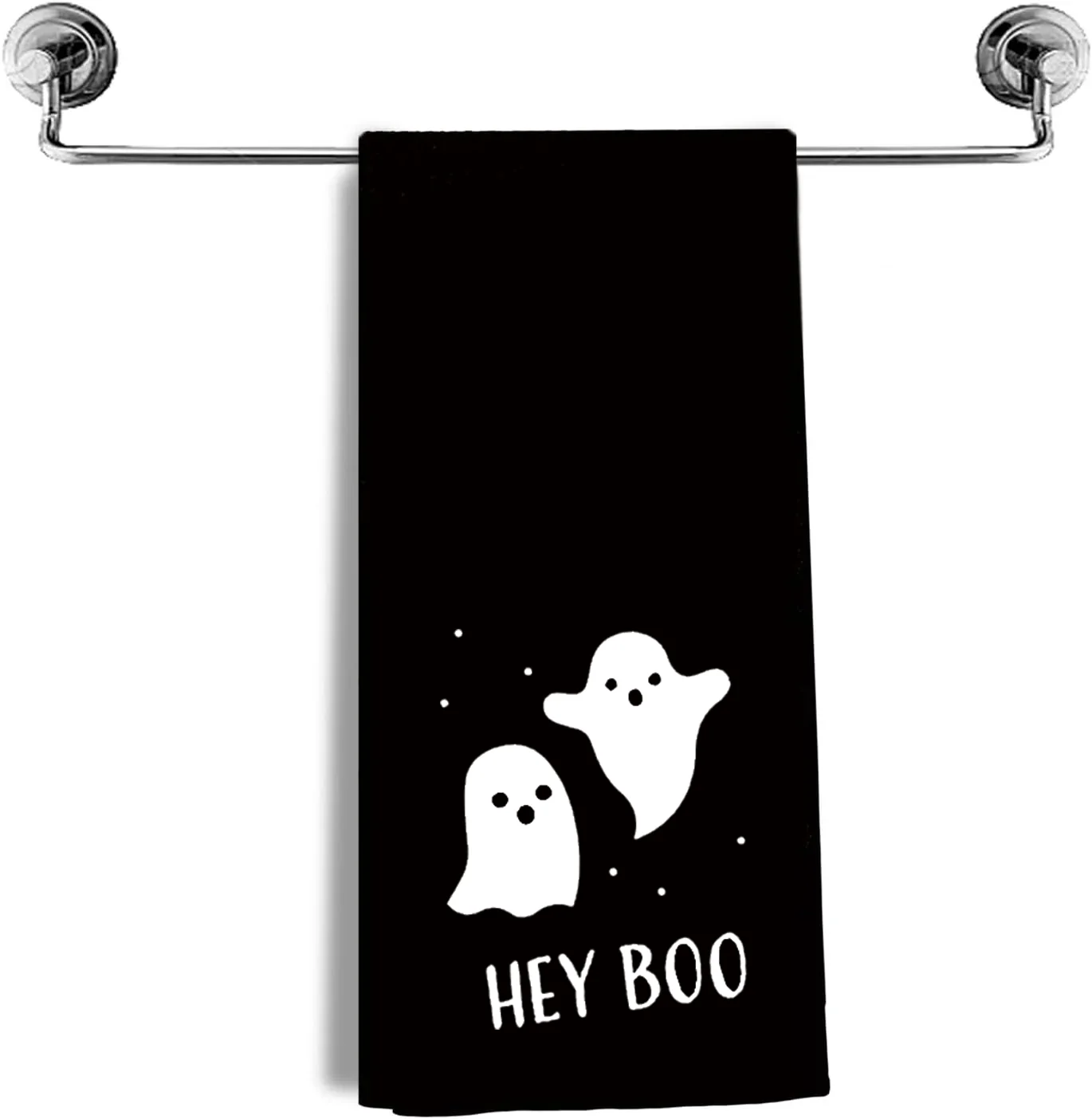 Black Ghost Boo Halloween Kitchen & Hand Towel 5