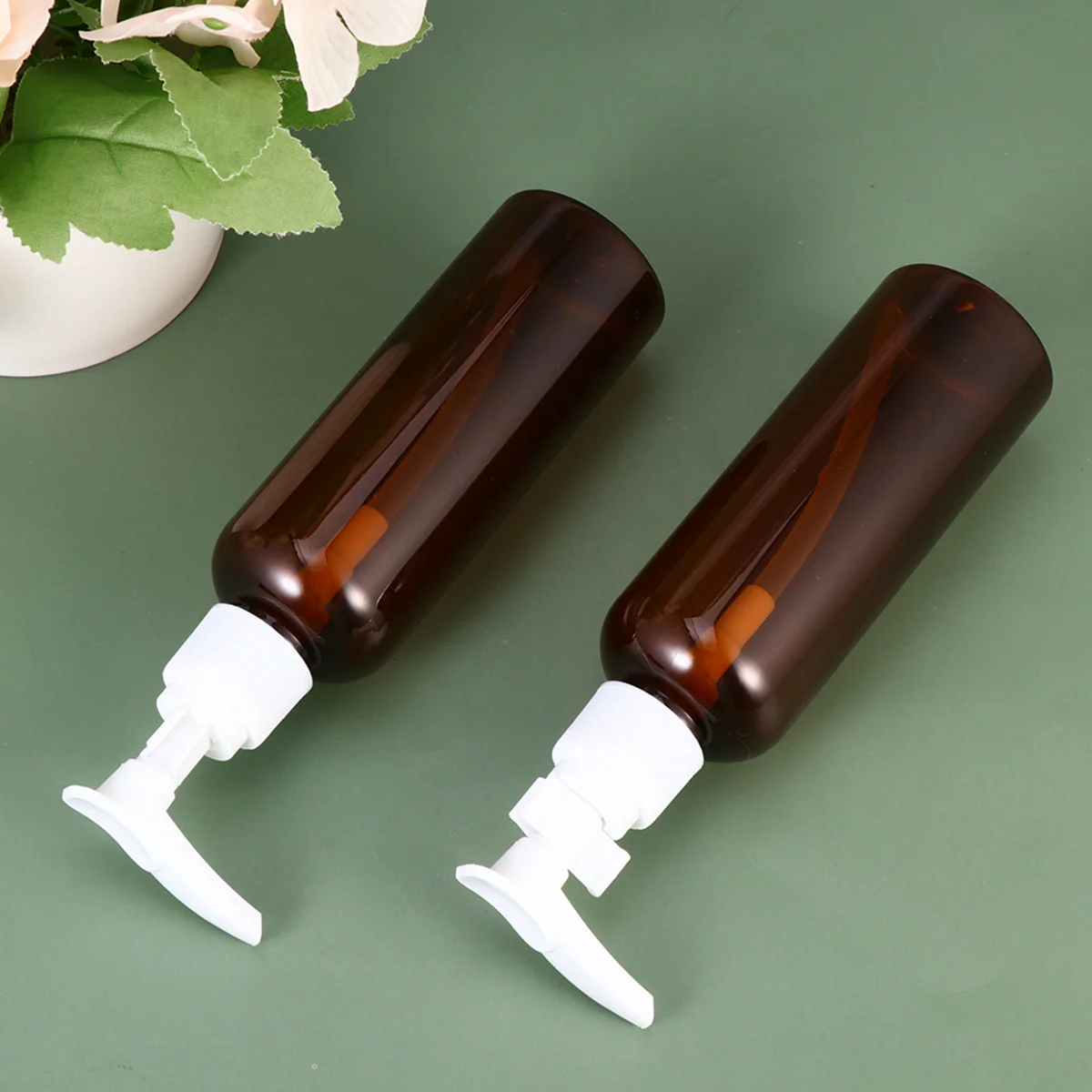 10pcs Travel Pump Bottles Empty Shampoo Lotion Body Wash Containers Refillable Small Bottles for Home Outdoor, 100ml  ( Brown ) 350ml ceramic soap dispenser simple hand sanitizer body wash shower gel shampoo bottles bathroom empty press sub bottling