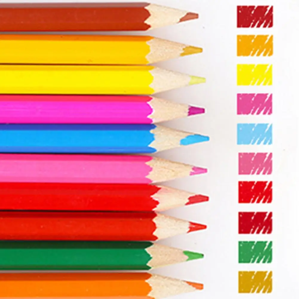 12/18/24/36/48 Pcs Colored Pencil Multiple Color Sketching Pencil Art Supplies Drawing Pen Stationery lápices lapices de colores