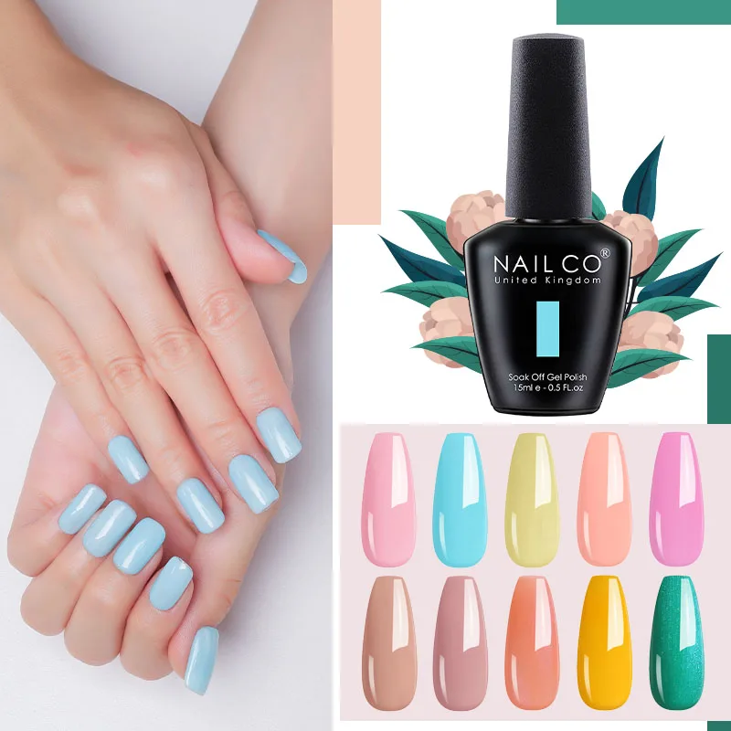 NAILCO 131 Colors Vernis Semi Permanent UV  Varnish Gel Nail Polish For Nails Art Gel Manicure Design TOP BASE Varnish Hybrid 3
