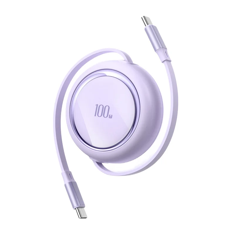 1M 100W Fast Charging Retractable USB-C Data Cable
