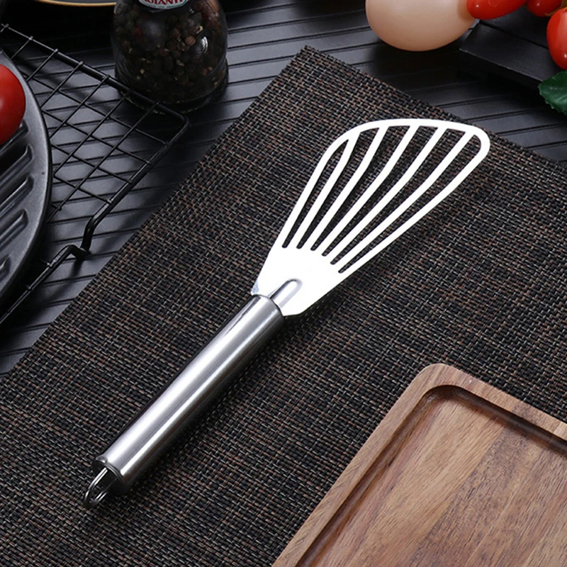 Description Picture 6 of item1PC Stainless Steel Slotted Fish Turner Spatula Flexible Kitchen Cooking Tools