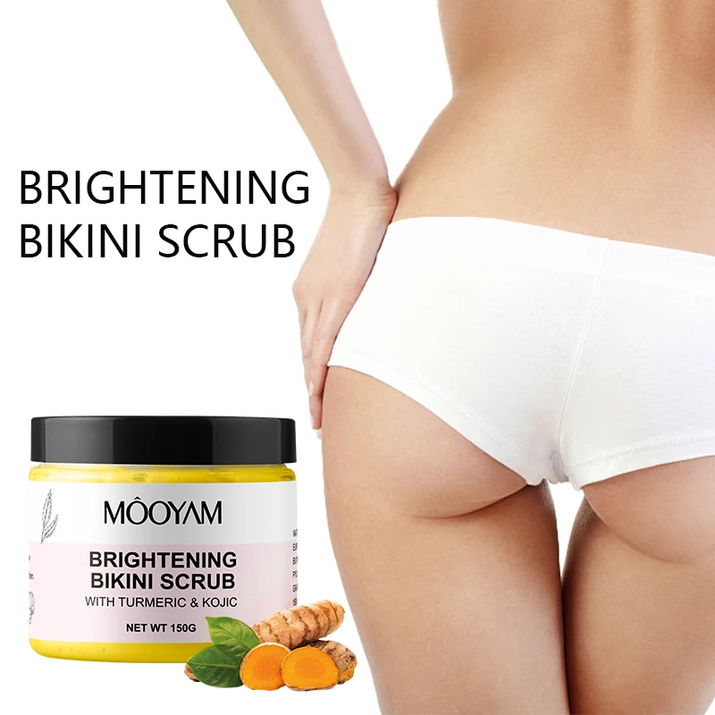 Turmeric Kojic Brightening Bikini Scrub Natural Plant Deep Cleansing Moisturizing Body Scrub Skincare Products