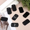 50 Pcs Metal Stamping Blanks Black For Stamping, Engraving Blanks Aluminum Stamping Blanks Keychain Blank Dog Tag Easy Install 6