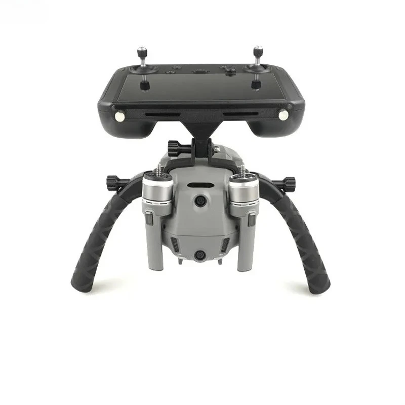 DJI 스마트 컨트롤러용 듀얼 핸들 브래킷 핸드헬드 홀더 마운트(스크린 클립 포함) Mavic 2 Pro Zoom Drone