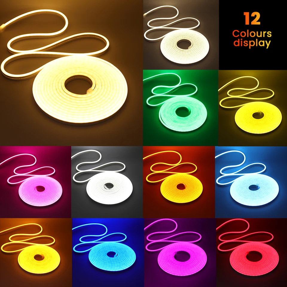 AOZBZ Striscia di luci a LED a energia solare, impermeabile, flessibile