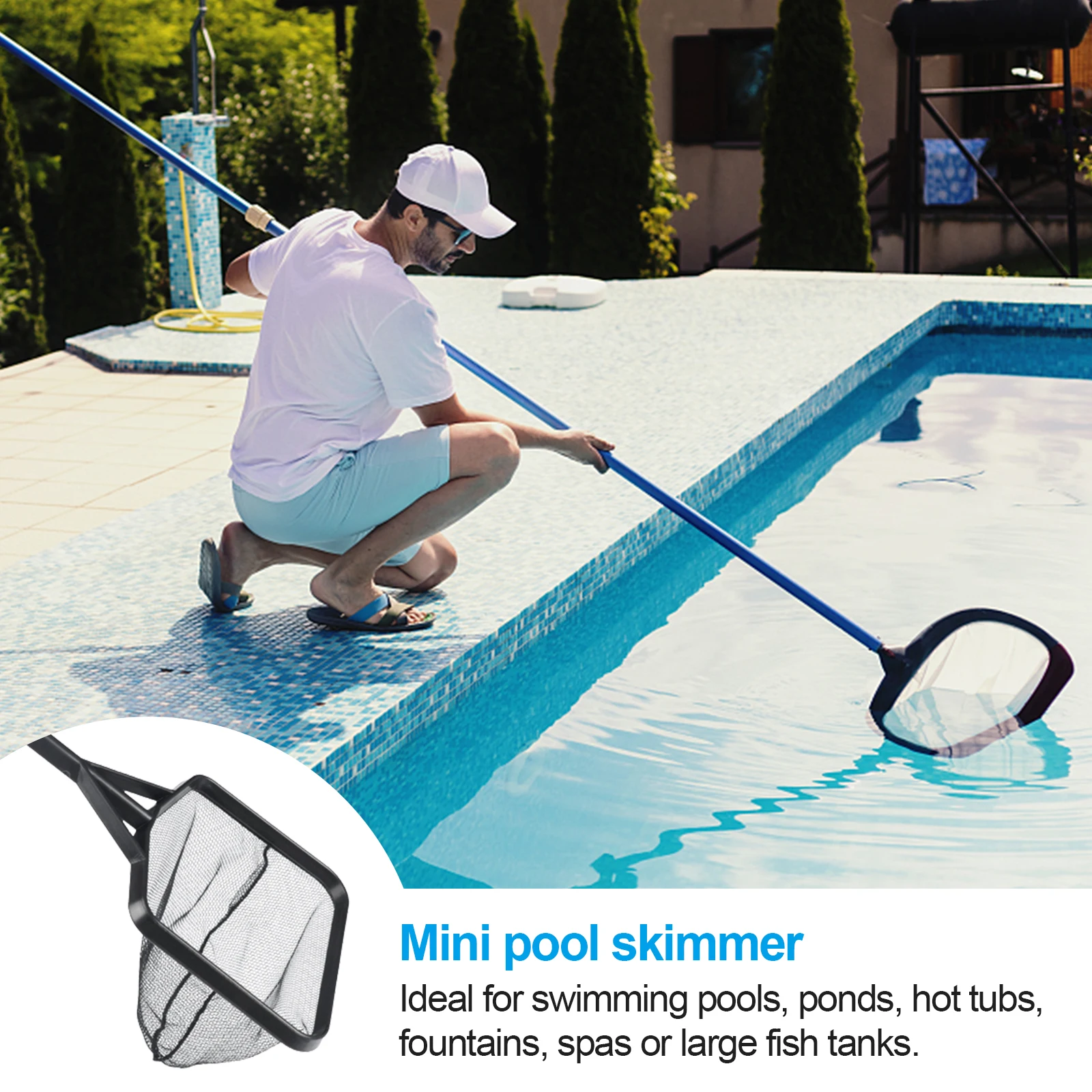 Pool Cleaning Net Salvage Net Pool Skimmer Leaf Catcher Mesh Outdoor Swimming Pool Cleaning Accessories Professional Tool